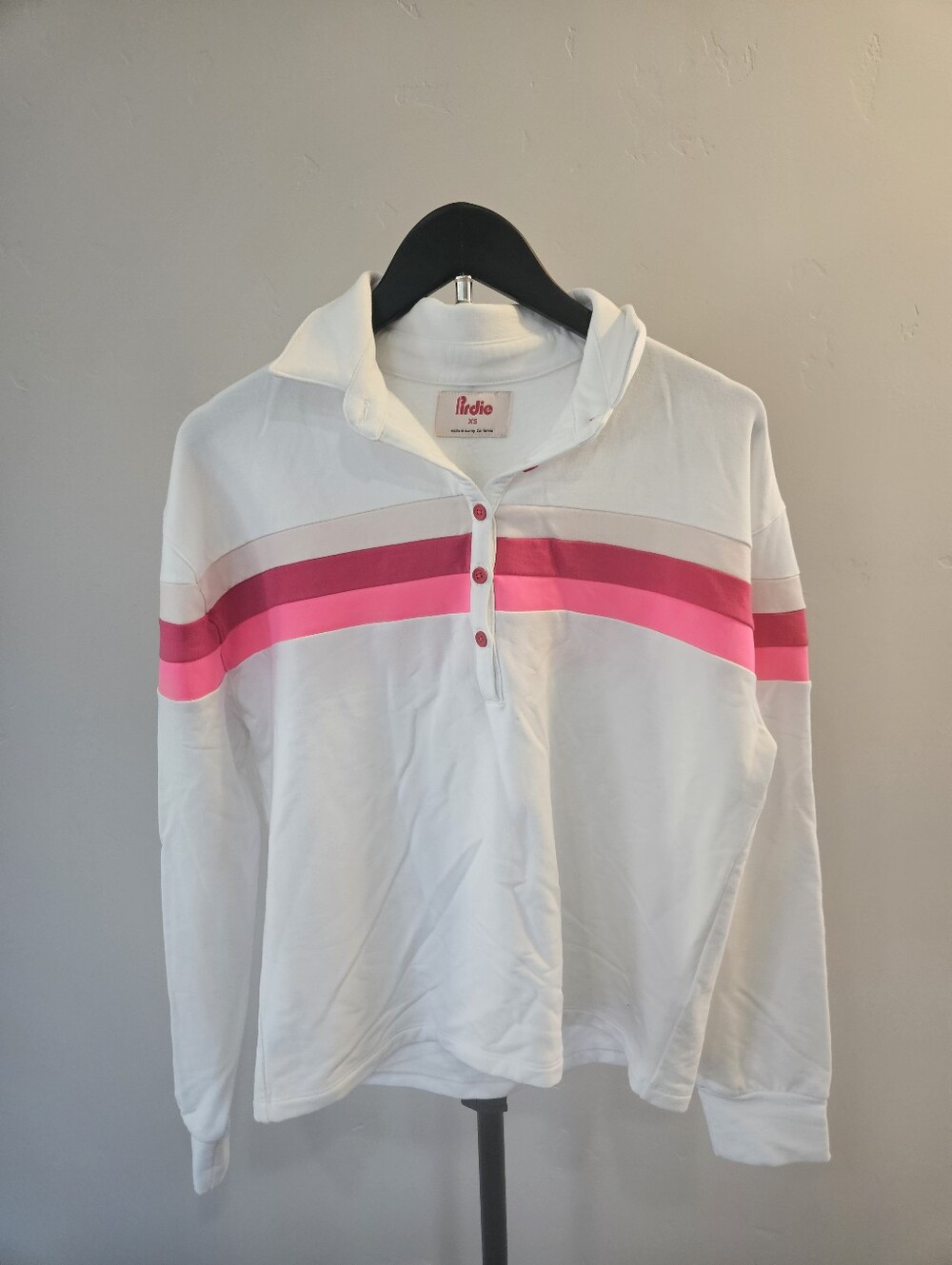 Pirdie Golf The Murray rugby shirt white/ pink